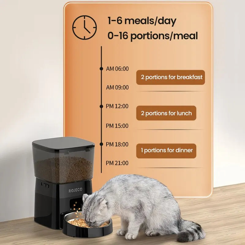 2L Automatic Pet Food Dispenser with Buttons
