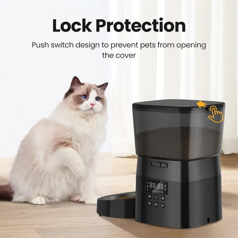 2L Automatic Pet Food Dispenser with Buttons