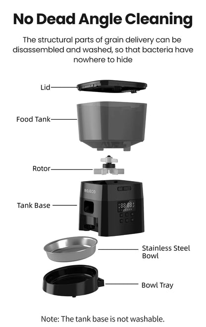 2L Automatic Pet Food Dispenser with Buttons