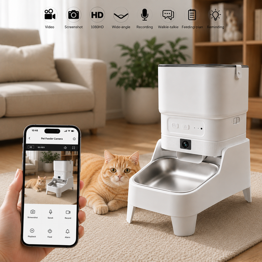 2L Automatic Pet Food Dispenser with Buttons